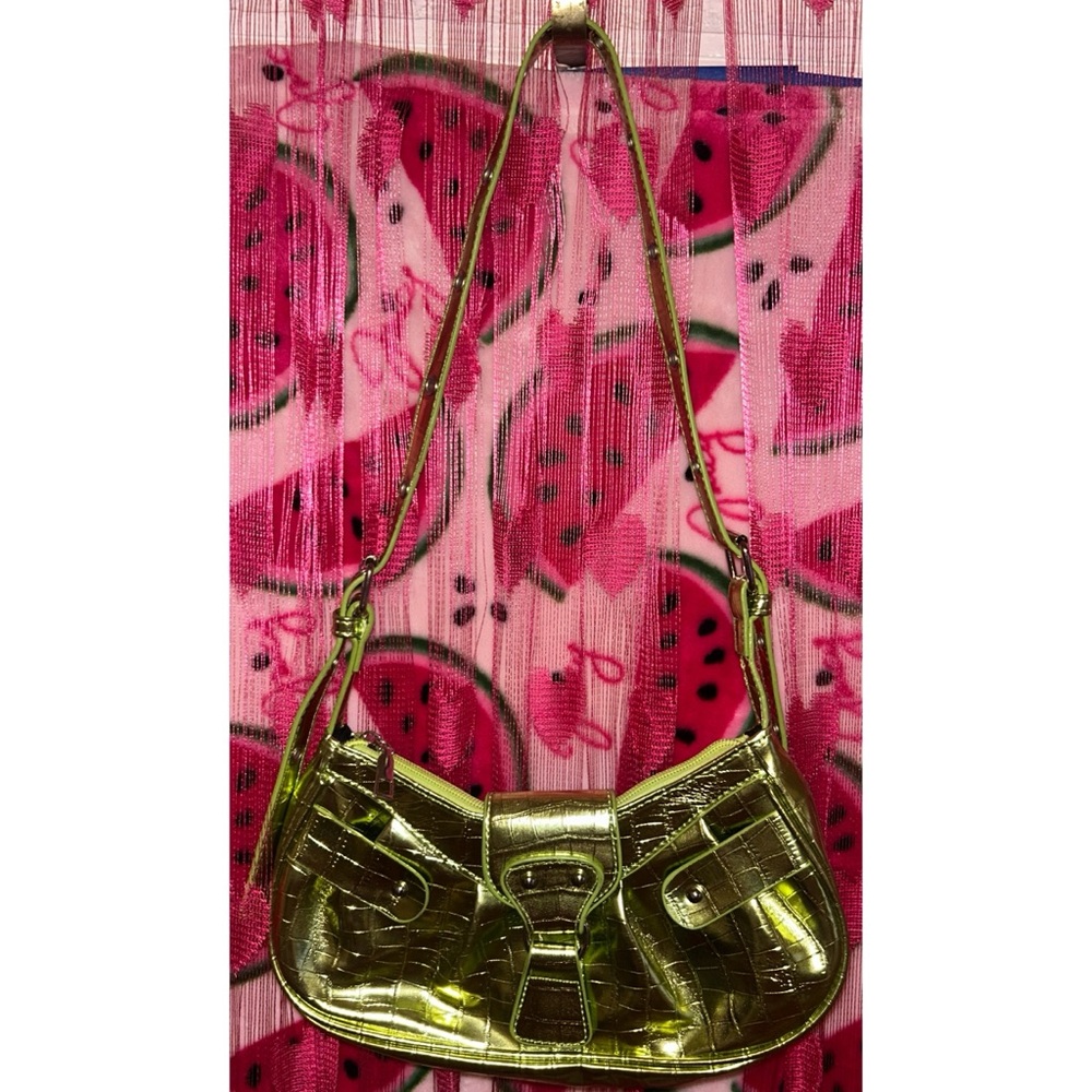 💚 Crocodile-Embossed Shoulder Bag